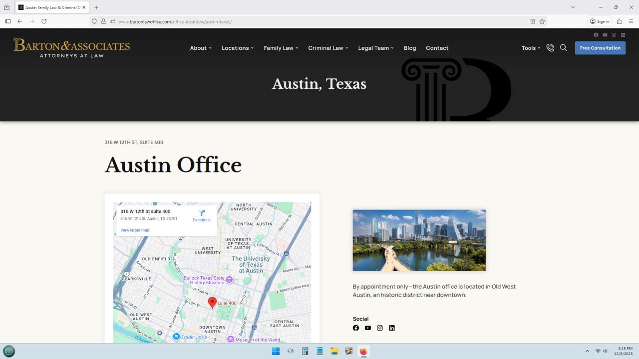 Austin Office Location | Criminal Defense & Family Law Attorneys